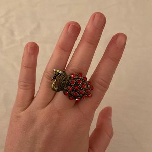 Peacock ring - small